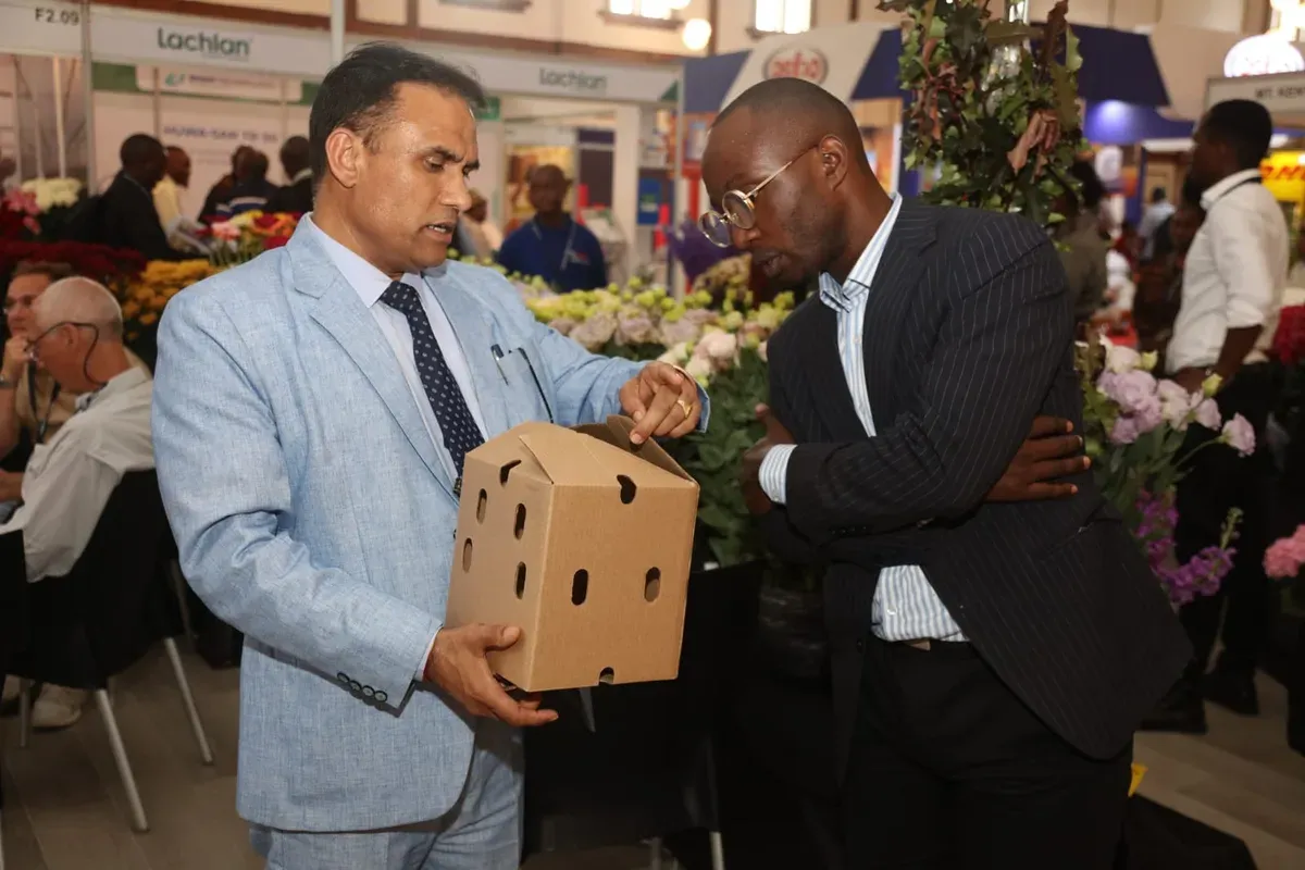 Dr. Sonvir Singh Chaudhary representing SKL at the IFEX Flowers Show, Oshwal Centre Nairobi - 1