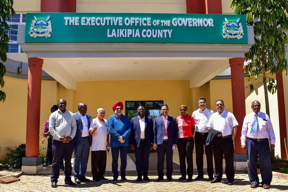 SKL delegation at the Office of the Governor, Laikipia County, for a water tank donation