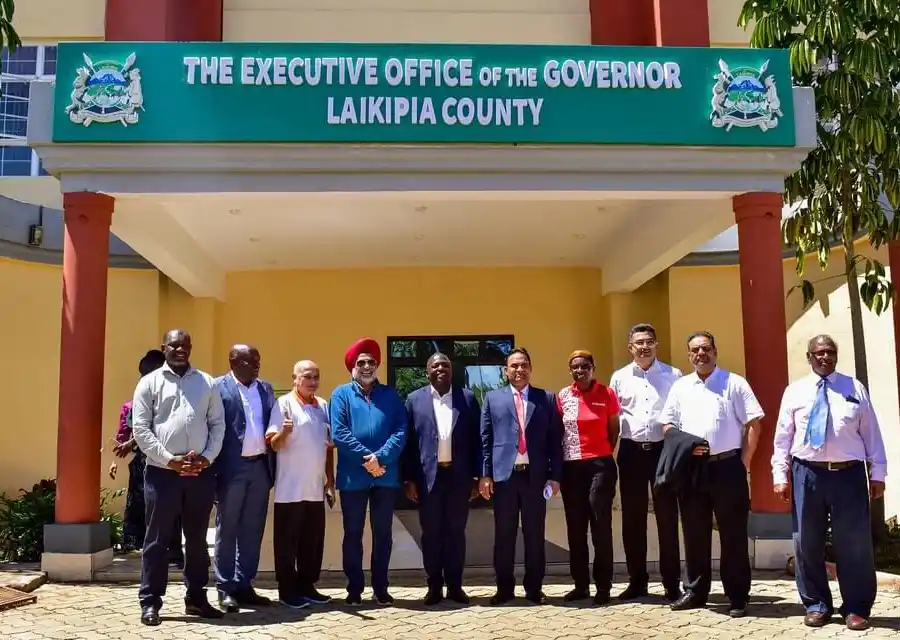 SKL delegation at the Office of the Governor, Laikipia County, for a water tank donation